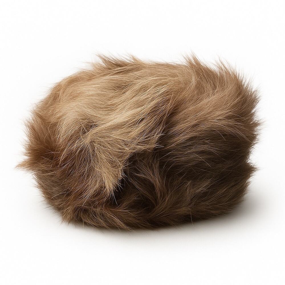 Vintage Red Fox Fur Hat w/ Quilted Interior | Soft & Warm Winter Style